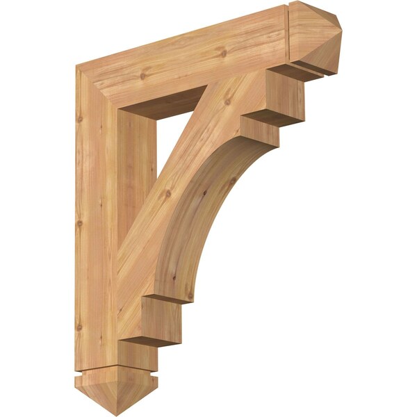 Ekena Millwork Merced Arts & Crafts Smooth Bracket, Western Red Cedar, 5 1/2"W x 30"D x 34"H BKT06X30X34MRC03SWR - main